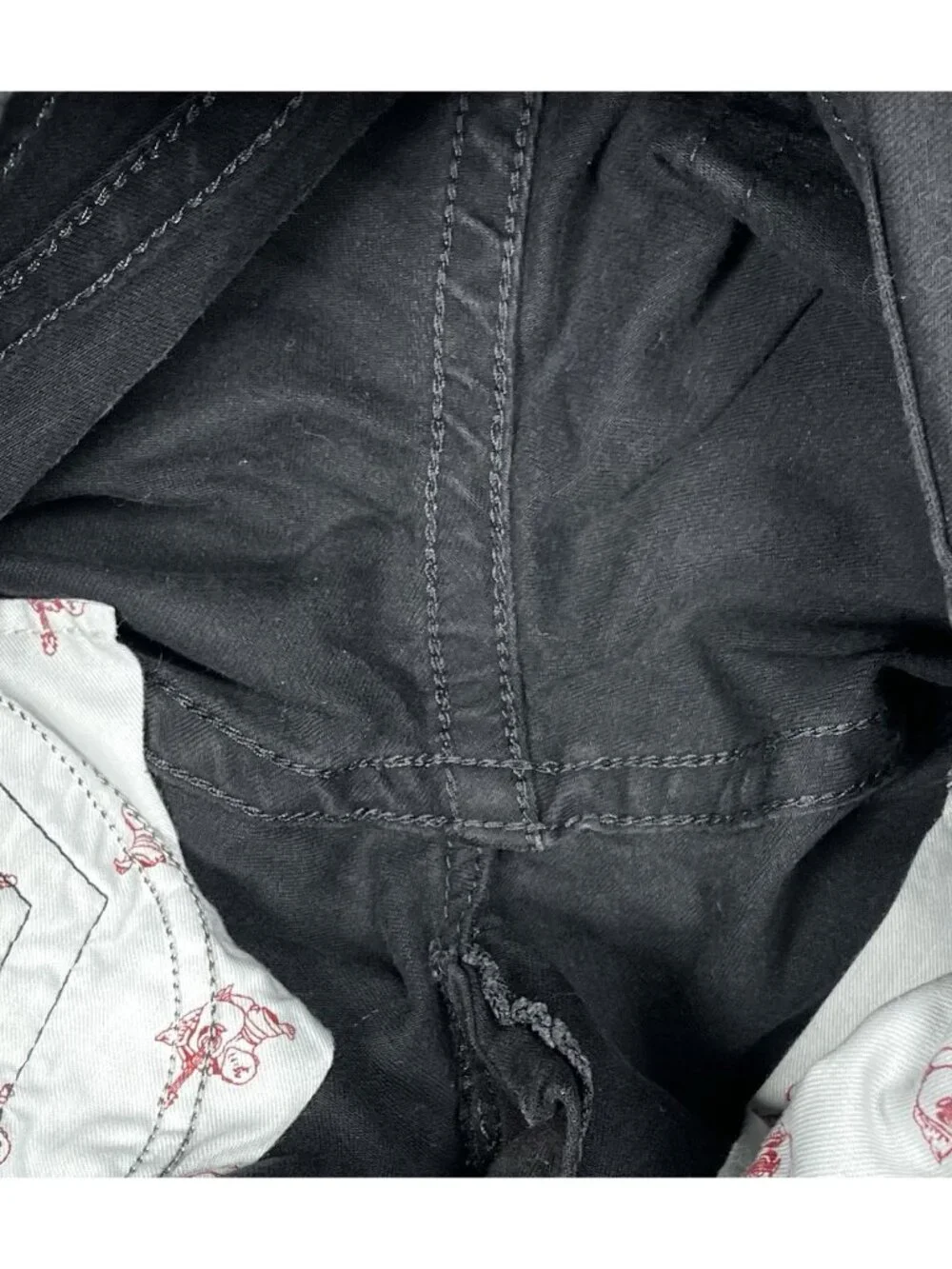 True Religion Rocco Relaxed Skinny Flap Pocket Black Jeans - Men Size 27 X 33